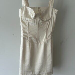 Runaway the Label Elegant Cream Mini Dress